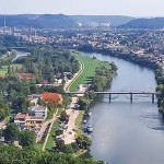 Blick über Kehlheim auf die Donau