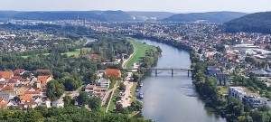 Blick über Kehlheim auf die Donau